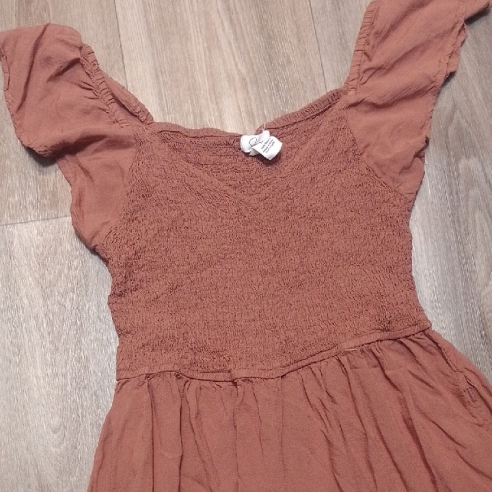 Prana Brown Jumpsuit with Wide-Leg Palazzo Style - Picture 4 of 7